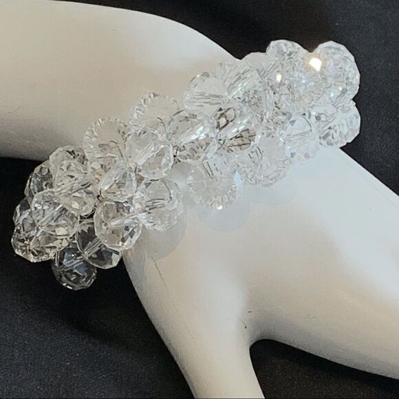 50 Swarovski crystal bridal black tie bracelet - Picture 3 of 10